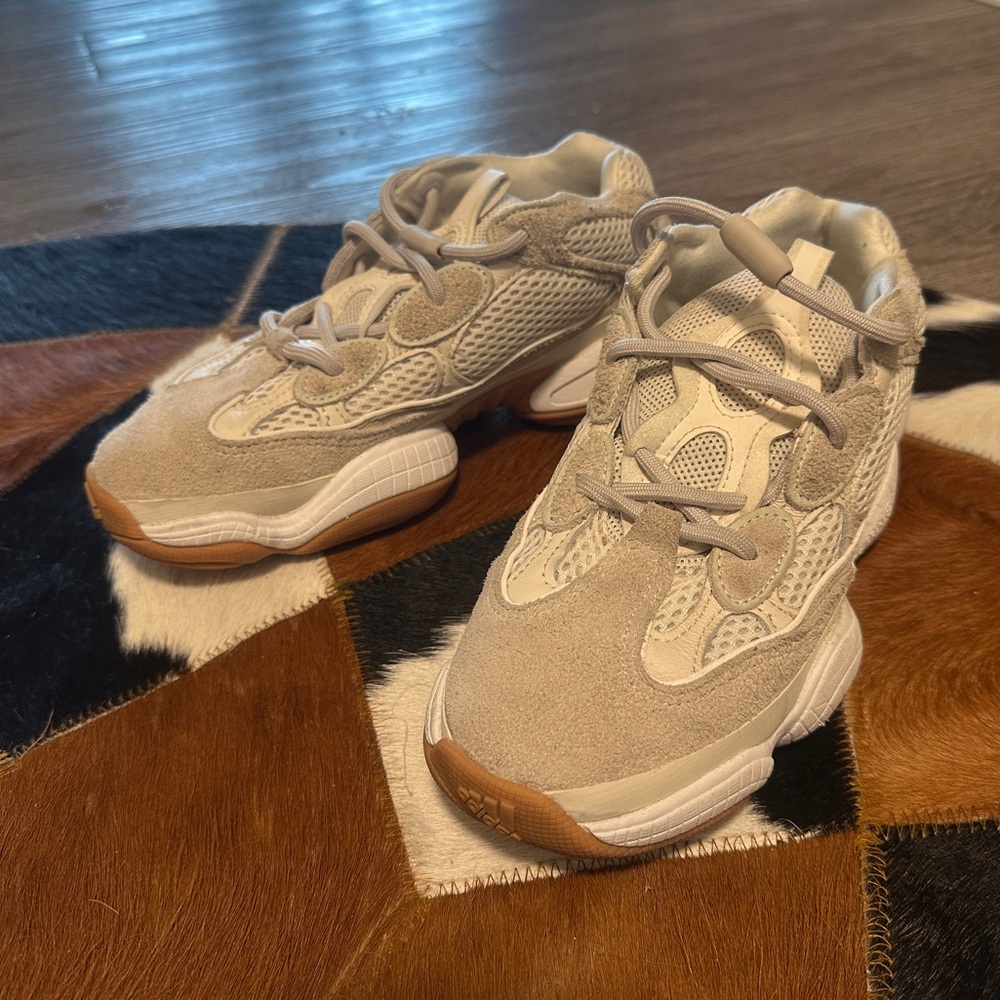Yeezy Women Cream and Tan Sneakers